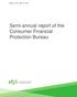 October 1, 2015 March 31, Semi-annual report of the Consumer Financial Protection Bureau