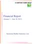 Financial Report. (January 1 ~ June 30, 2012) Sumitomo Rubber Industries, Ltd.