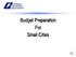 Budget Preparation For Small Cities