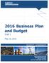 2016 Business Plan and Budget