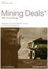 Industries Energy, Utilities & Mining. Mining Deals* 2007 Annual Review. Mergers and acquisitions activity in the mining industry. *connectedthinking