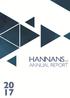 ABOUT HANNANS LTD ANNUAL REPORT FOR THE FINANCIAL YEAR ENDED 30 JUNE 2017