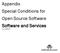 Appendix Special Conditions for Open Source Software Software and Services