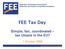 FEE Tax Day. Simple, fair, coordinated tax Utopia in the EU? 1 October Standing for trust and integrity