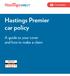 Hastings Premier car policy