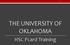 THE UNIVERSITY OF OKLAHOMA. HSC Pcard Training