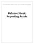Balance Sheet: Reporting Assets