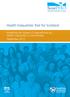 Health Inequalities Tool for Scotland. Modelling the impact of interventions on health inequalities: a commentary September 2012