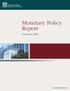 Monetary Policy Report