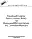 Travel and Expense Reimbursement Policy For Designated Representatives and Committee Members