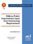 FAQ on Public Improvement Least Cost Contracting Requirements