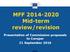 MFF Mid-term review/revision. Presentation of Commission proposals to Coreper 21 September 2016