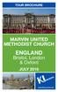 TOUR BROCHURE MARVIN UNITED METHODIST CHURCH ENGLAND