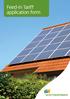 Feed-in Tariff application form