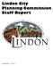 Lindon City Planning Commission Staff Report