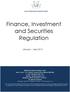 Finance, Investment and Securities Regulation