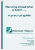 Planning ahead after a death... A practical guide