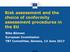 Risk assessment and the choice of conformity assessment procedures in the EU. Nike Bönnen European Commission TBT Committee, Geneva, 13 June 2017