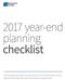2017 year-end planning checklist