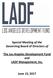 Special Meeting of the Governing Board of Directors of. The Los Angeles Development Fund and LADF Management, Inc.