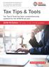 Tax Tips & Tools. 2018/19 Edition 122 tools, 2 new and 80 updated. Tax Tips & Tools has been comprehensively updated for the 2018/19 tax year
