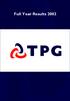 TPG % Change mil mil Revenues 11,782 11, % Earnings from operations 1,207 1, % EBITA 1,212 1, %