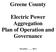 Greene County. Electric Power Aggregation Plan of Operation and Governance