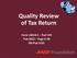 Quality Review of Tax Return. Form C Part VIII Pub 4012 Page K-28 IRS Pub 5101