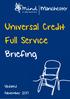 Universal Credit Full Service Briefing