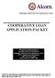 COOPERATIVE LOAN APPLICATION PACKET