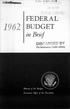 FEDERAL. BUDGET in Brief PUBLIC LIBRARY JAN U ^ W C U D * The Kalamazoo Public Library. Executive Office of the President