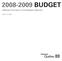 Budget. Additional Information on the Budgetary Measures. March 13, 2008