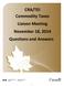 CRA/TEI Commodity Taxes Liaison Meeting November 18, 2014 Questions and Answers