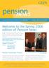 news Welcome to the Spring 2006 edition of Pension News