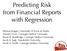 Predicting Risk from Financial Reports with Regression