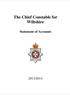 The Chief Constable for Wiltshire. Statement of Accounts