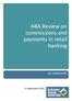ABA Review on commissions and payments in retail banking