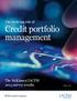 The evolving role of Credit portfolio management