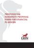 PROFESSIONAL INDEMNITY PROPOSAL FORM FOR FINANCIAL PLANNERS