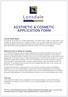 Lonsdale COSMETIC INSURANCE AESTHETIC & COSMETIC APPLICATION FORM