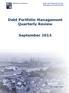 Debt Portfolio Management Quarterly Review. September 2013