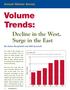Volume Trends: Decline in the West, Surge in the East. Annual Volume Survey. By Galen Burghardt and Will Acworth