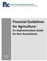 Financial Guidelines for Agriculture: An Implementation Guide for Non-Accountants