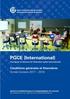 PGCE (International ) General and Financial Conditions