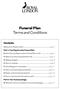 Funeral Plan Terms and Conditions