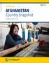 Country Snapshot AFGHANISTAN OCTOBER The World Bank Group. Public Disclosure Authorized. Public Disclosure Authorized