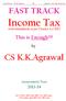 FAST TRACK. Income Tax. This is Enough TM. CS K.K.Agrawal. Assessment Year