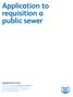 Application to requisition a public sewer