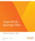Voya 401(k) Savings Plan. Effective January 1, Voya.com