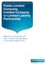 Public Limited Company, Limited Company or Limited Liability Partnership